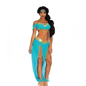 Leg Avenue Teal and Gold Costume